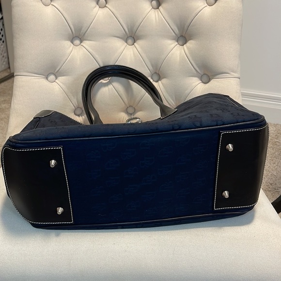 Dooney & Bourke K1013498 black monogram jacquard with black leather trim tote - Picture 6 of 13